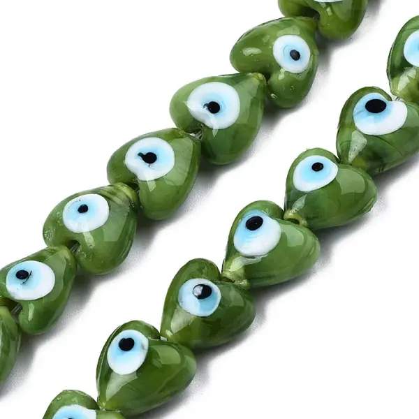 Handmade Evil Eye Lampwork Beads Strands