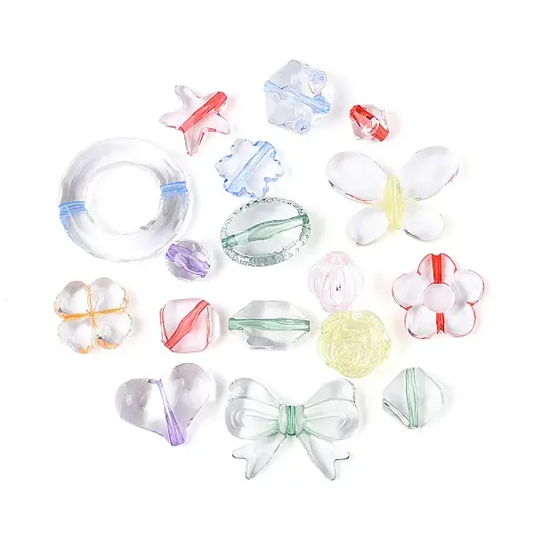 Dyed Transparent Acrylic Beads