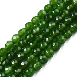 Natural White Jade Bead Strands