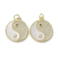 Brass Micro Pave Cubic Zirconia Pendants