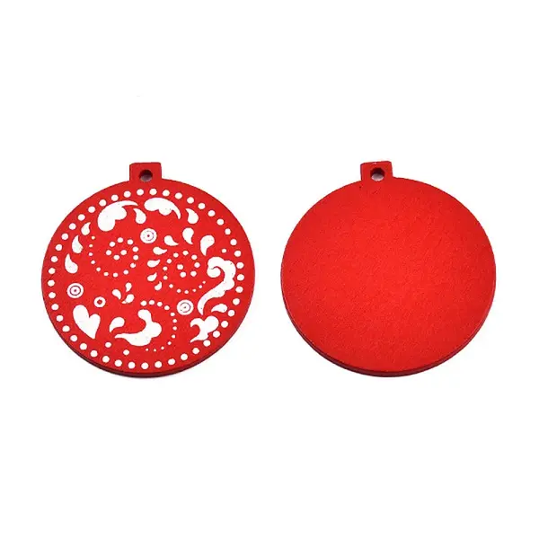 Christmas Spray Painted Wood Big Pendants