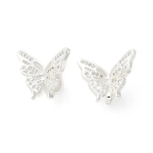 Brass Micro Pave Clear Cubic Zirconia Pendants