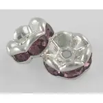 Brass Rhinestone Spacer Beads
