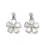 Brass Pave Shell Pendants