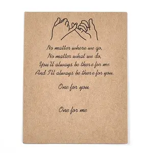 Kraft Paper Couple Bracelets Display Cards