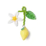 Resin & Handmade Glass Seed Beaded Flower Lemon Big Pendants