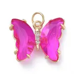 Brass Micro Pave Clear Cubic Zirconia Pendant