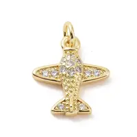 Brass Micro Pave Cubic Zirconia Charms