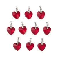 10Pcs Glass Pendants