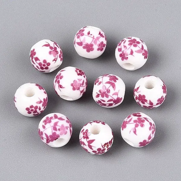 Handmade Printed Porcelain Beads