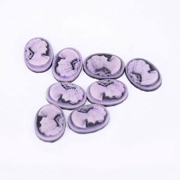 Resin Cameo Lady Head Cabochons