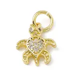 Brass Micro Pave Cubic Zirconia Charms
