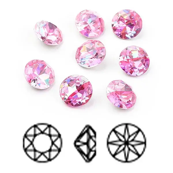 Pointed Back & Back Plated K9 Glass Rhinestone Cabochons