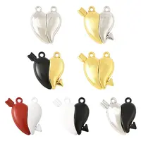10 Sets Spray Painted Alloy Magnetic Pendants