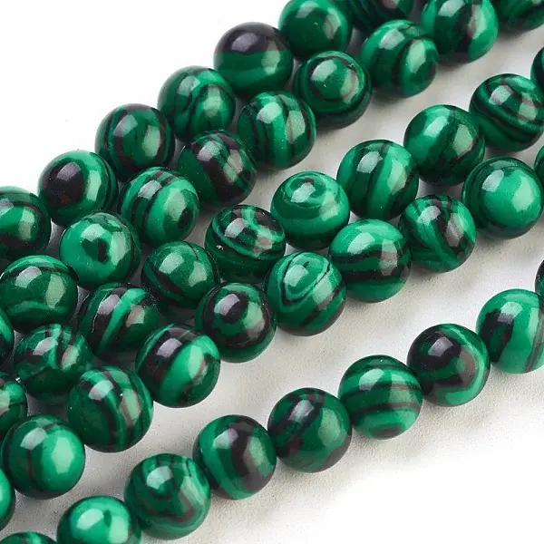 Synthetic Malachite Beads Strands