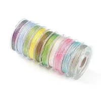 10 Rolls 3-Ply Metallic Polyester Threads