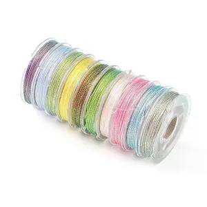 10 Rolls 3-Ply Metallic Polyester Threads