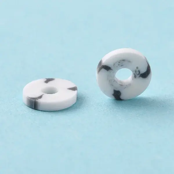 Handmade Two Tone Polymer Clay Beads