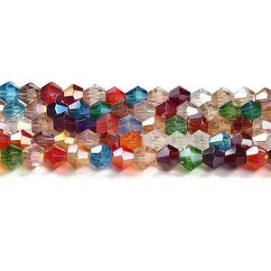 Transparent Electroplate Glass Beads Strands