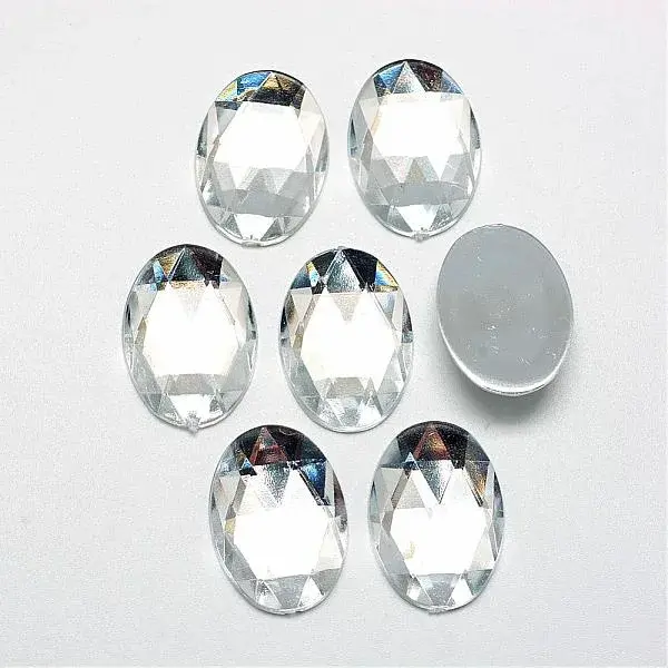 Acrylic Rhinestone Flat Back Cabochons