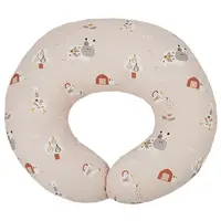 Vankúš na dojčenie malý VELVET My farm Powder pink 60x60 cm