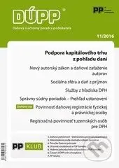 DÚPP 11/2016 (Podpora kapitálového trhu z pohľadu daní)