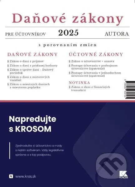 Daňové zákony pre účtovníkov 2025 (s porovnaním zmien) - kniha z kategorie Daně