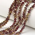 Electroplate Transparent Glass Beads Strands