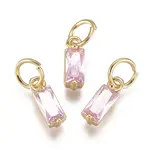 Brass Micro Pave Cubic Zirconia Charms