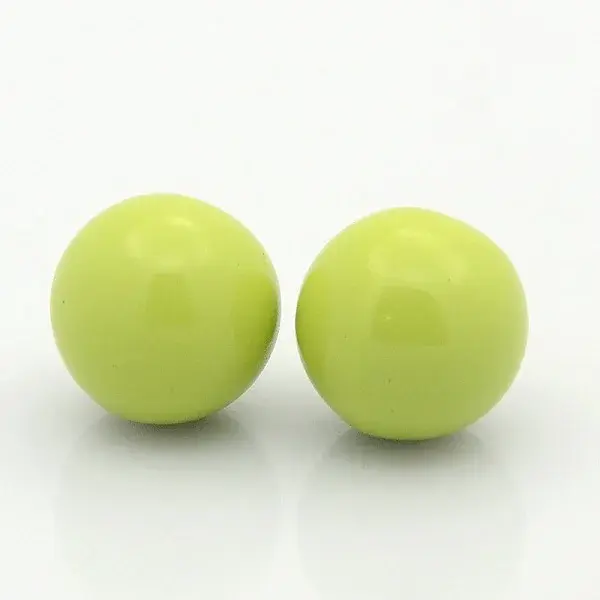 No Hole Spray Painted Brass Round Ball Beads Fit Cage Pendants