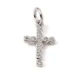 Brass Micro Pave Cubic Zirconia Charms