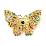 Butterfly Zinc Alloy Rhinestone Brooches for Backpack Clothes