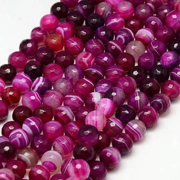 Natural Striped Agate/Banded Agate Beads Strands
