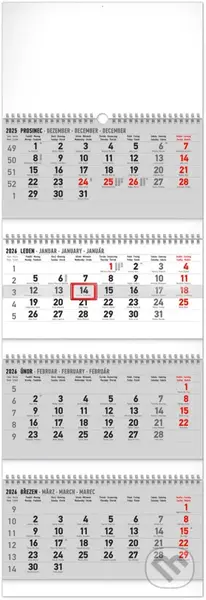 NOTIQUE Nástěnný kalendář 4měsíční standard skládací 2026