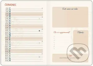 Týdenní diář 2026 B6 Lunární Luna s gumičkou