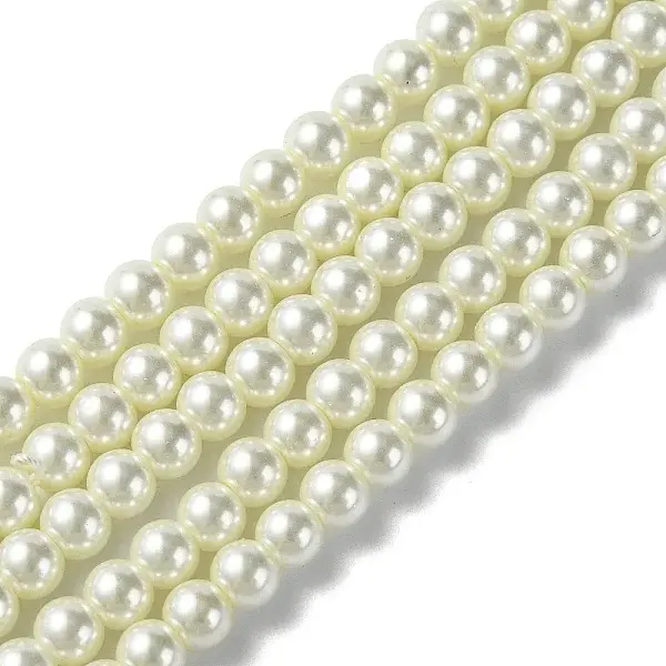 Eco-Friendly Dyed Glass Pearl Round Beads Strands