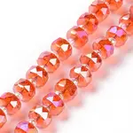 Transparent Electroplate Glass Beads Strands