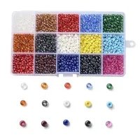 180G 15 Colors Glass Seed Beads