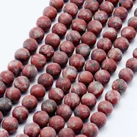 Natural Sesame Jasper/Kiwi Jasper Beads Strands