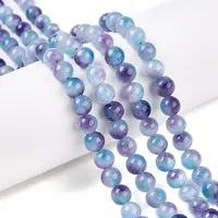 Dyed Natural White Jade Beads Strands