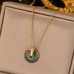 Colorful Enamel Flower Pendant Necklace