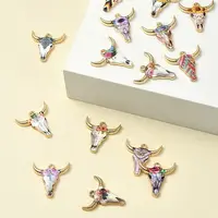 15Pcs 15 Styles Zinc Alloy Enamel Pendants