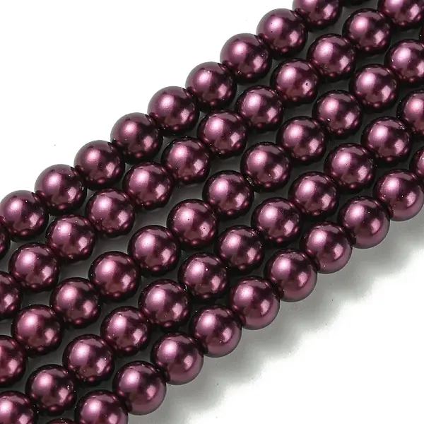 Eco-Friendly Dyed Glass Pearl Beads Strands