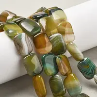 Natural Banded Agate Beads Strands