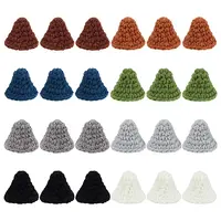 24Pcs 8 Colors Handmade Wool Woven Hat Decoration
