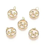 Brass Micro Pave Cubic Zirconia Pendants