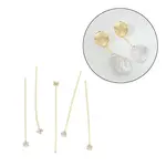 Brass Micro Pave Clear Cubic Zirconia Head Pins