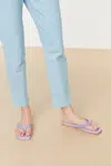 Trendyol Lilac Flat Toe Women's Flip-Flops Slippers