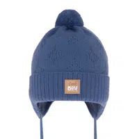AGBO Boy's spring/ autumn hat blue Farel with pompom