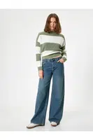 Koton Knitwear Stand Collar Long Sleeve Sweater